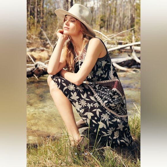 Anthropologie Floreat Grasslands Midi Dress, Size 6 - Picture 4 of 16